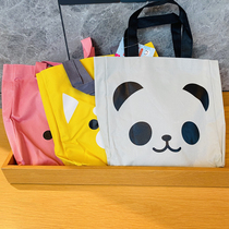 Japan Homegrown Original Clothing Purchases Large-Wound Handbag Animals Cartoon Pattern Polyester Material Single Shoulder Satchel Bag Cashier Bag
