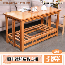 Bamboo Delight Interrectangular Baking Fire Rack Baking Fire Table Kang Table Full Bamboo Tea Table 1 2m1 5 m Folding Living Room Heating Table