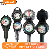 Italian CRESSI PRESSURE PD2 double gauge CPD3 triple scuba deep diving residual pressure air pressure gauge