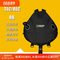 XDEEP Stealth TEC REC classic side hanging back flying technical diving embroidered name color