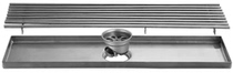 Wood clean 304 stainless steel lengthened thick deodorant floor drain large displacement long strip shower room toilet rectangular