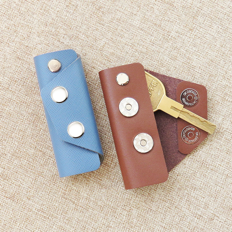 Genuine Leather Men's Key Bag Home Key Cover Small Cow Leather Key Bag Security Protective Sheath Mini containing bag