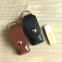 Ultra-thin U disk leather case Mier U disk protective cover Waterproof drop-proof anti-loss U disk protective cover Lanyard U disk protective cover