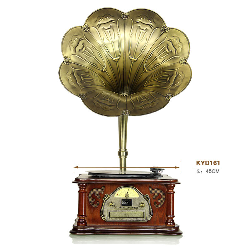 bán đầu đĩa than denon	 Máy ghi âm Tangdian retro cổ lớn sừng vinyl máy ghi âm đài phát thanh vinyl máy ghi âm - Máy hát đầu đĩa than audio technica