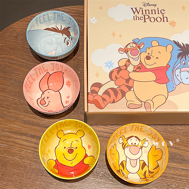 Disney Winnie the Pooh Ceramic Rice Bowl Home Use 2026 New Model Housewarming Birthday Gift Tableware Set Souvenir Gift