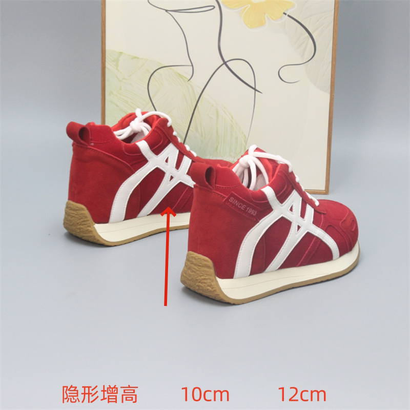 Invisible Height Increase 12cm Casual Shoes for Women 2025 Autumn Hot Style Lightweight Non-Slip 10cm Red Sneakers for Petite Women Invisible Height Increase 12cm Casual Shoes for Women 2025 Autumn Hot Style Lightweight Non-Slip 10cm Red Sneakers for Petite Women