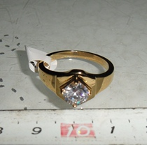 18k gold-plated gemstone ring zircon ring inlaid jewelry for men and women