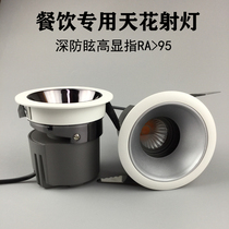 cob ceiling spotlight led embedded bull s eye spotlight 15 degree angle shop commercial hotel dining ceiling lamp