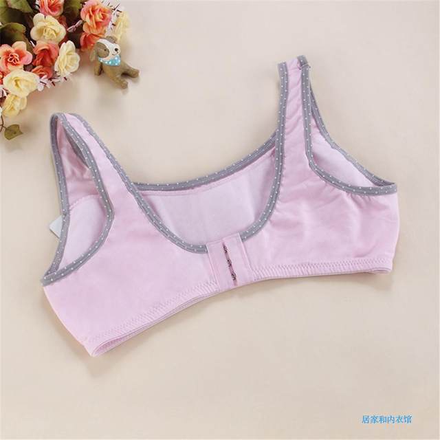 No steel ring adolescent girls bra junior high school and high school students pure cotton underwear back buckle small vest ບາງສ່ວນ