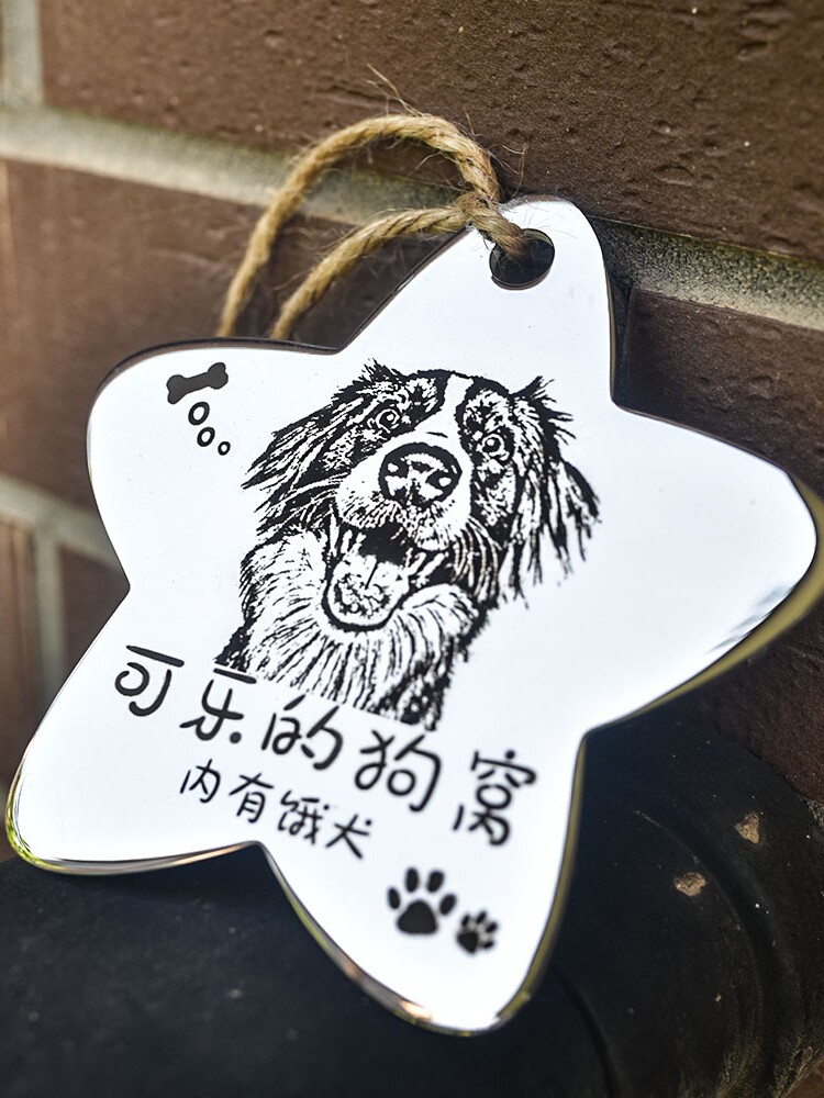 Ins style lettering photos pet cats and dogs house number car Christmas tree pendant tag office table decoration