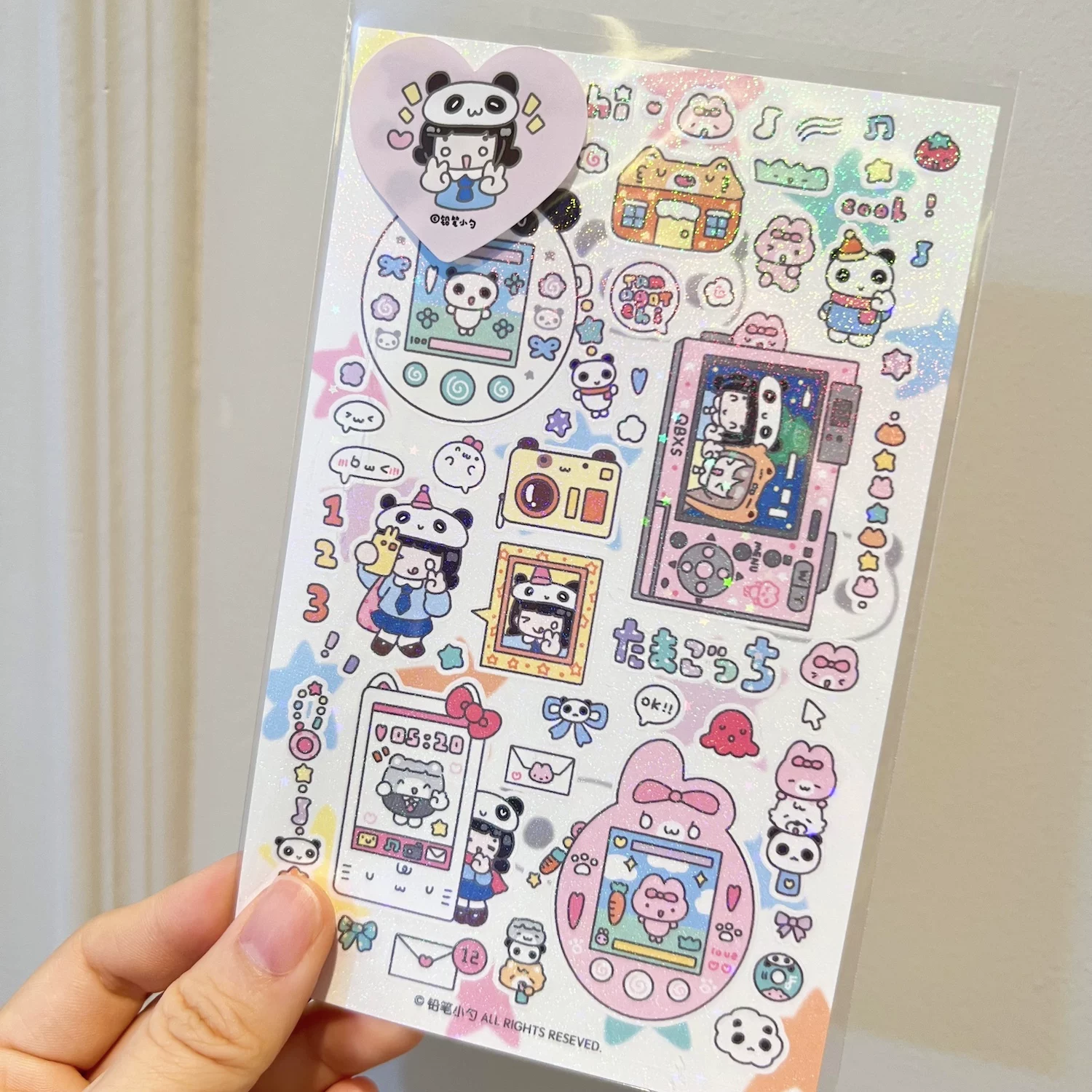 铅笔小勺 Cute Tamagotchi, photo frame, waterproof sticker, panda, scheduler