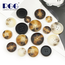 Fashion pattern resin button round four-eye button all-match top womens trousers mens casual suit button coat button