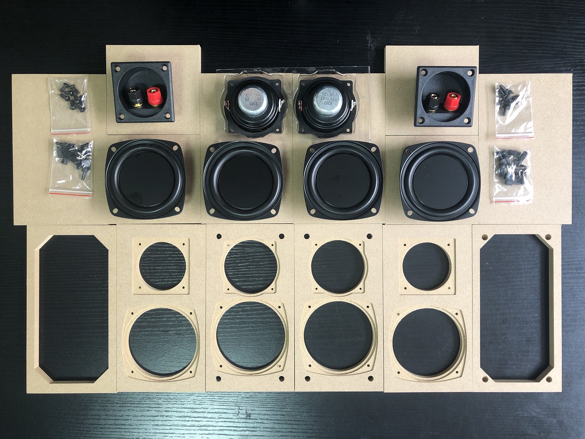 With full set of bespoke 2 25 inch full frequency front and rear three-vibration film double passive radiator small speaker tiger 180