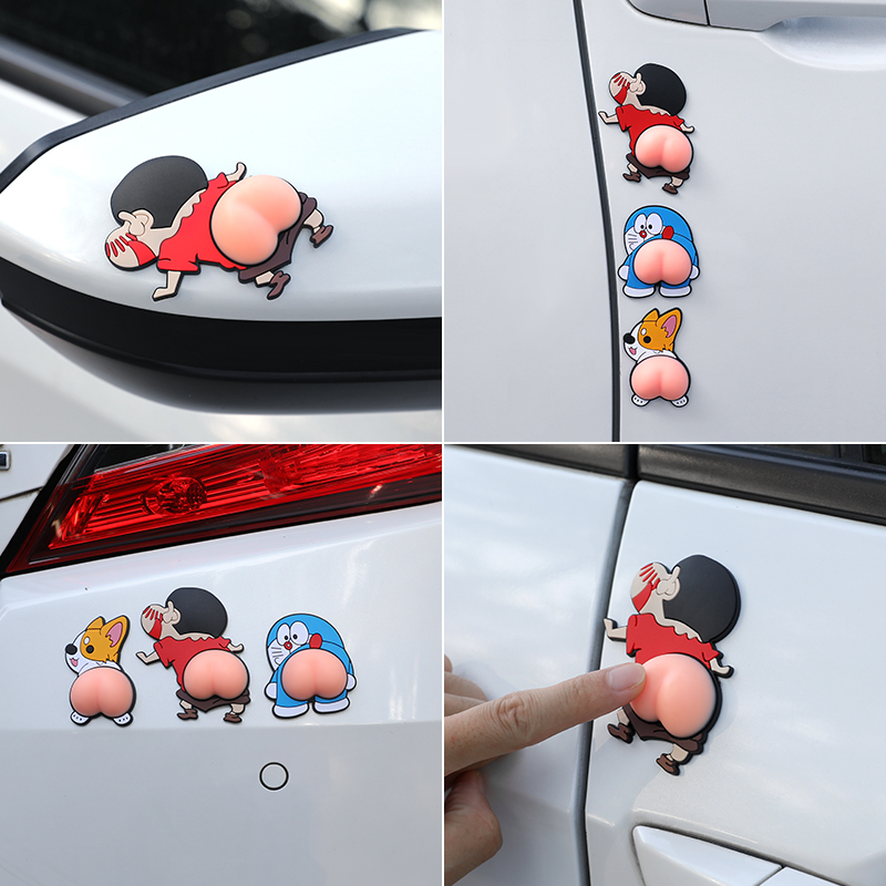 Thickened Car Door Anti-Collision Strip Car Sticker Crayon Shin-Chan Cute Anti-Scratch Door Edge Rearview Mirror Supplies