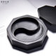 Inkstone with Cover 5inch Octagonal Bagua Tai Chi Inkstone Natural Water Ripple Ribbed Ink Sea Four Treasures of the Study Inkstone