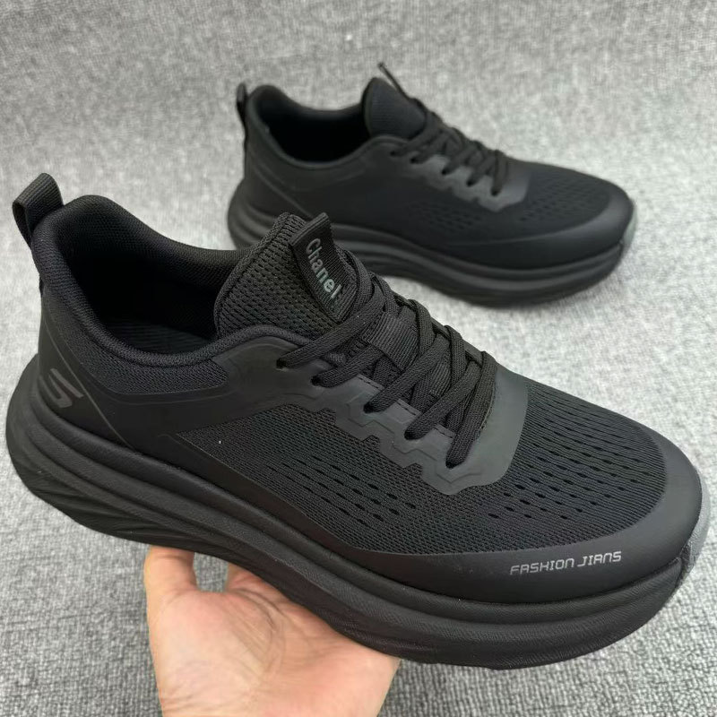Sandals Men's Shoes 2026 New Style Hollow Mesh Sneakers Men's Lightweight Thick-Soled Non-Slip Mesh Casual Running Shoes
