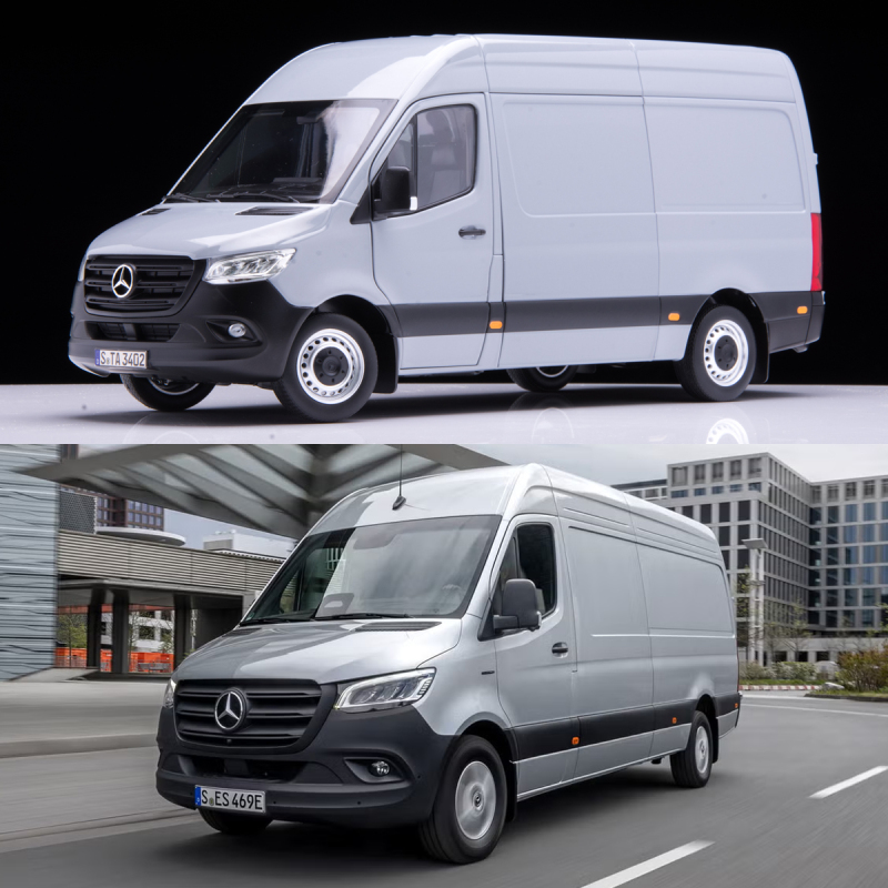 1:18 Norev Mercedes-Benz Sprinter ‌   2018 Van Alloy Car Model