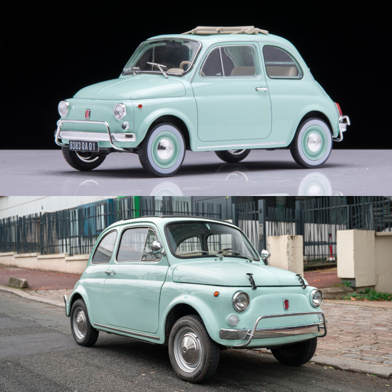 1:18 Norev Fiat 500 L 1968 Alloy Car Model