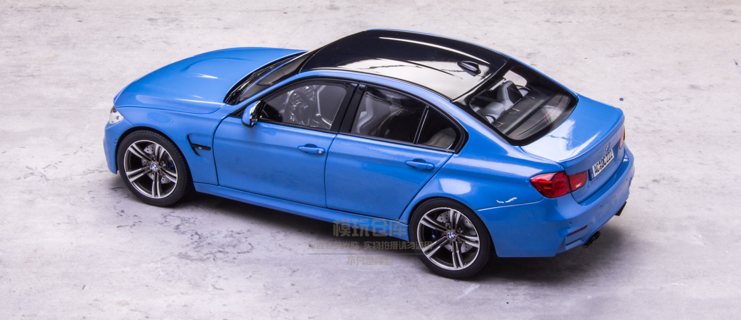 1: 18 NOREV BMW M3 F80 Abu Dhabi Blue coupe alloy car model