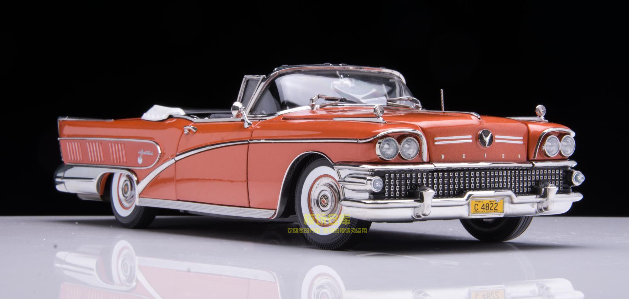 1:18 Sunstar Buick Limited Riviera 1958 Platinum Edition Alloy Car