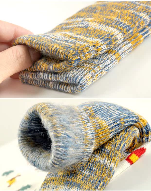 Mùa thu và mùa đông vớ dày vớ retro trong ống dài ấm áp dễ thương cotton Nhật Bản xu hướng phụ nữ vớ lười nam