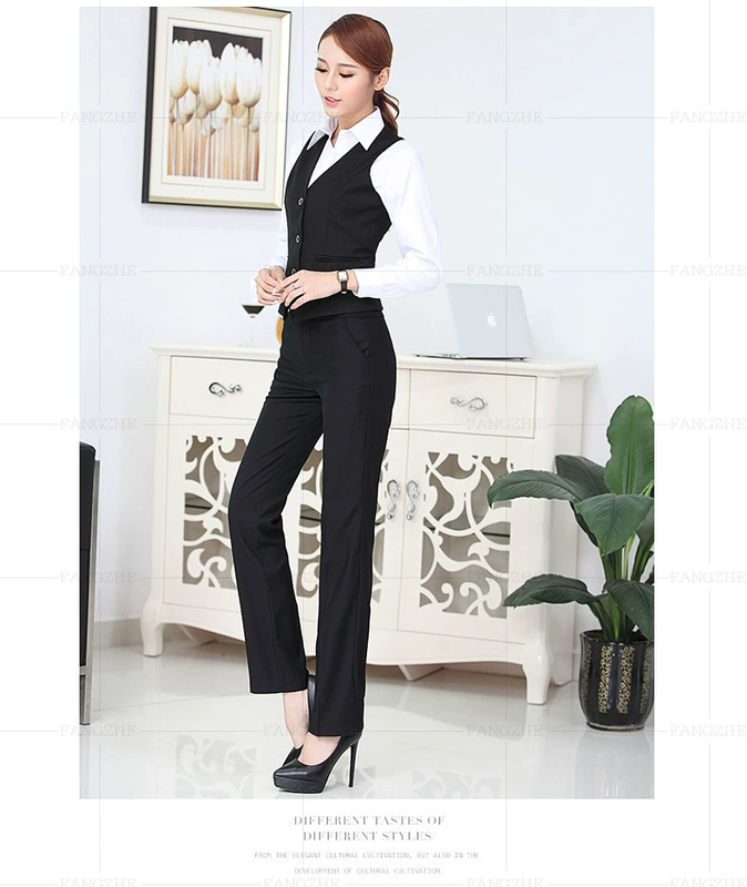 Thu đông 2016 nam mới với bộ đồ công sở cùng set đồ ba mảnh nam nữ phù hợp với áo liền quần blouse nam áo vest nam trung niên