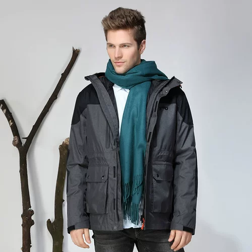 Мужская уличная демисезонная утепленная удерживающая тепло куртка, ветрозащитный водонепроницаемый съемный пуховик, США