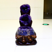 Uruguay Dinosaur egg money bag Amethyst cornucopia original polished non-cement amethyst hole purple crystal cluster Crystal block