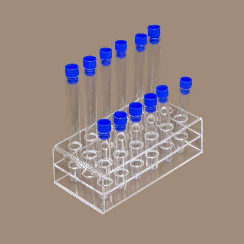 Laboratory Sample Blood Collection Test Tube Vial Rack Acrylic Material Test Tube Rack Transparent Plexiglass Display Rack