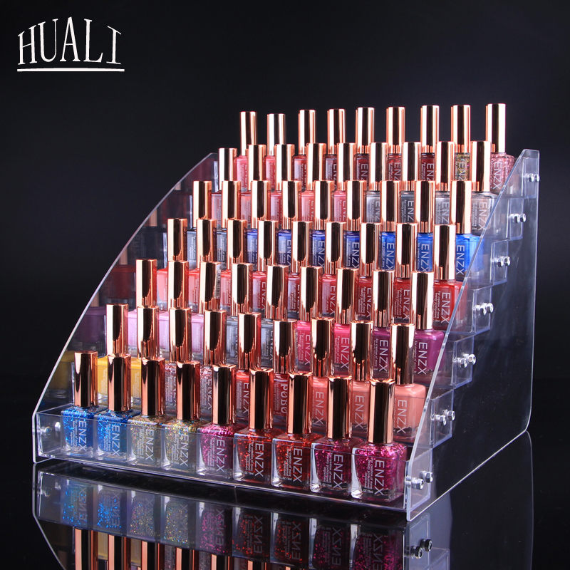 Nail polish display rack Transparent acrylic shelf Nail oil glue cosmetics desktop storage box Nail tools