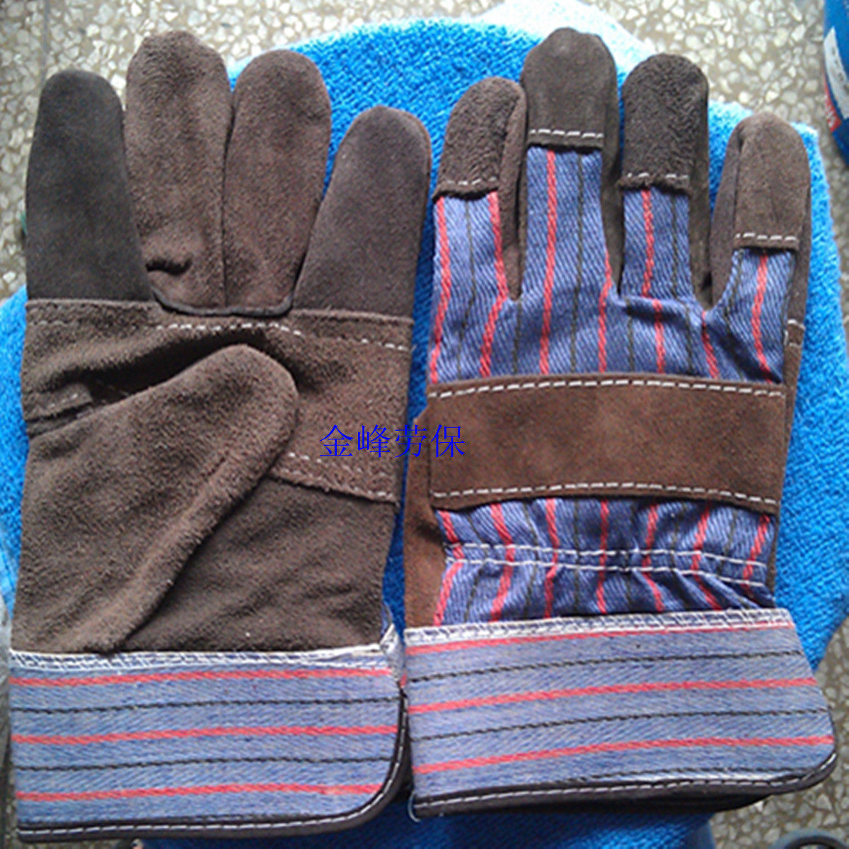 Short fur welding gloves Cowhide welder gloves Heat insulation gloves Canvas handling gloves Work gloves