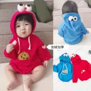 012 tuổi Quần áo mùa thu và mùa đông jumpsuit áo khoác 369 tháng quần áo trẻ em nữ và nhung romper túi dày quần áo rắm