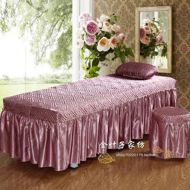 Beauty Bedspread ຊຸດສີ່ຊຸດ Beauty Salon ຜ້າປູບ່ອນນອນ Universal All Seasons Cotton Beauty Massage Bedspread Full Cotton Quilt