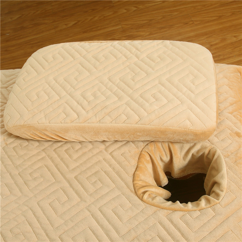 Mới tinh thể nhung đẹp giường bao gồm bốn mảnh quilted ấm áp vẻ đẹp thẩm mỹ viện massage giường bao ga bọc giường spa