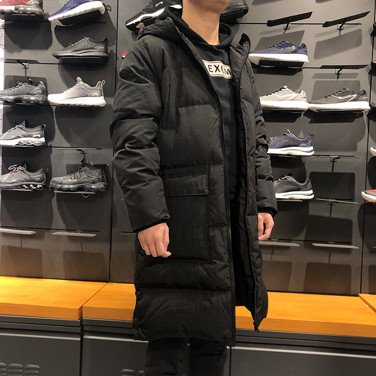 鸟 羽绒服 2018 áo khoác dài trùm đầu mùa đông mới dày 2085025 2085115 áo phao cổ lông