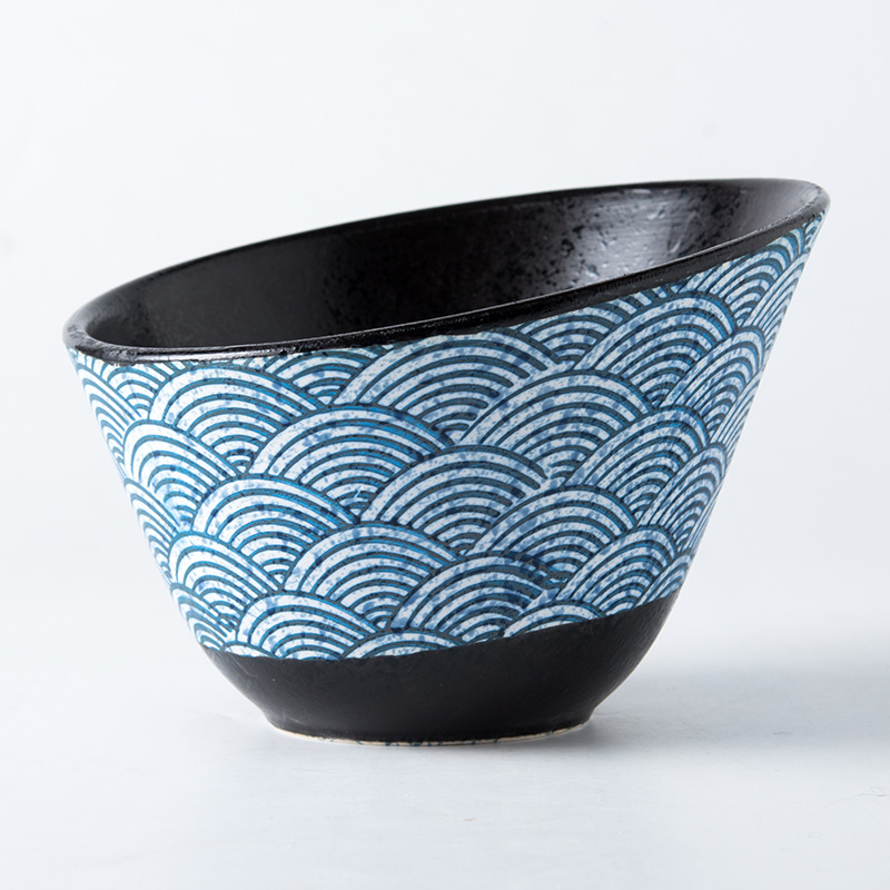 Lototo Japanese ceramics hand - made tableware household water - wave creative bowl bowl of soup bowl rainbow such use rainbow such as bowl of vegetable dishes