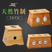 Ai core moxibustion stick moxibustion box single hole double hole three hole bamboo moxibustion strip thickened moxibustion device moxibustion tool