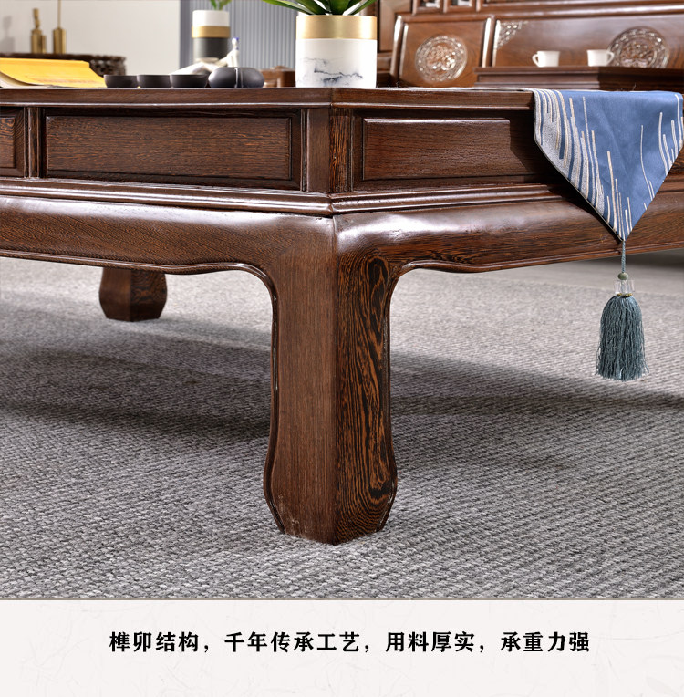 Махогани диван 红木家具鸡翅木客厅沙发五件套整装中式仿古大户型实木沙发组合 29534