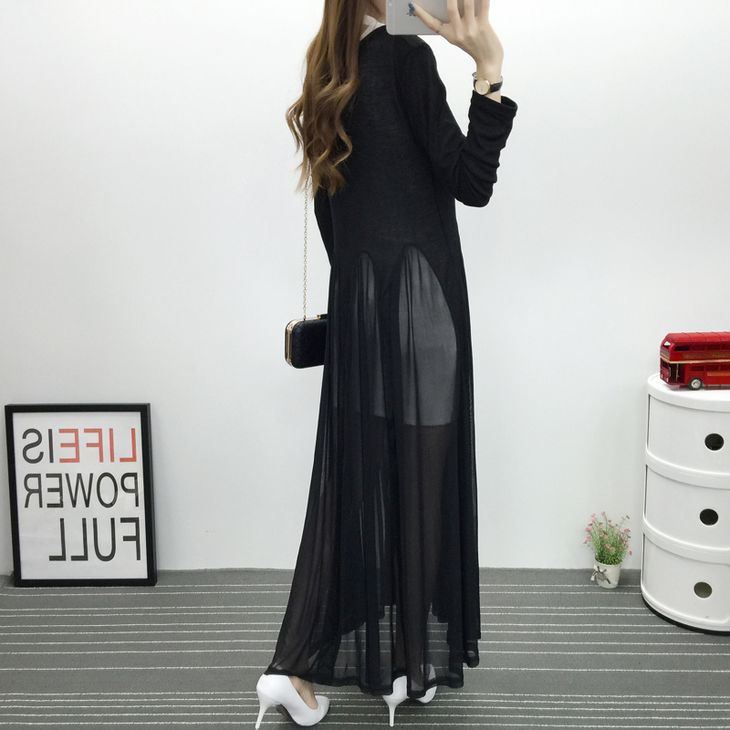 Tall Women's Sun Protection Clothing, Extra Long Beach Wear, Ankle-Length, Summer Thin Knitted Cardigan, Shawl Jacket