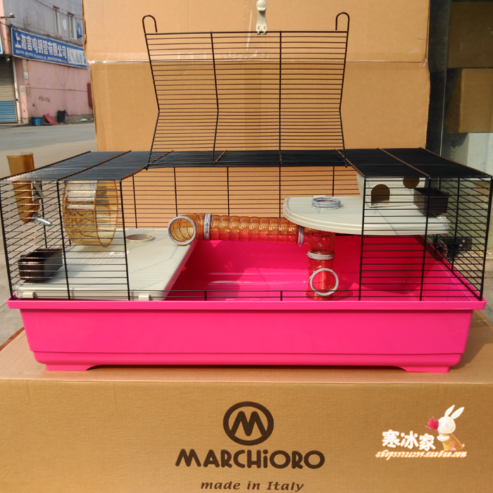 (chill ice home) Italy Marchioro Maits OroIGOR 82 RED OVERSIZED HAMSTER CAGE