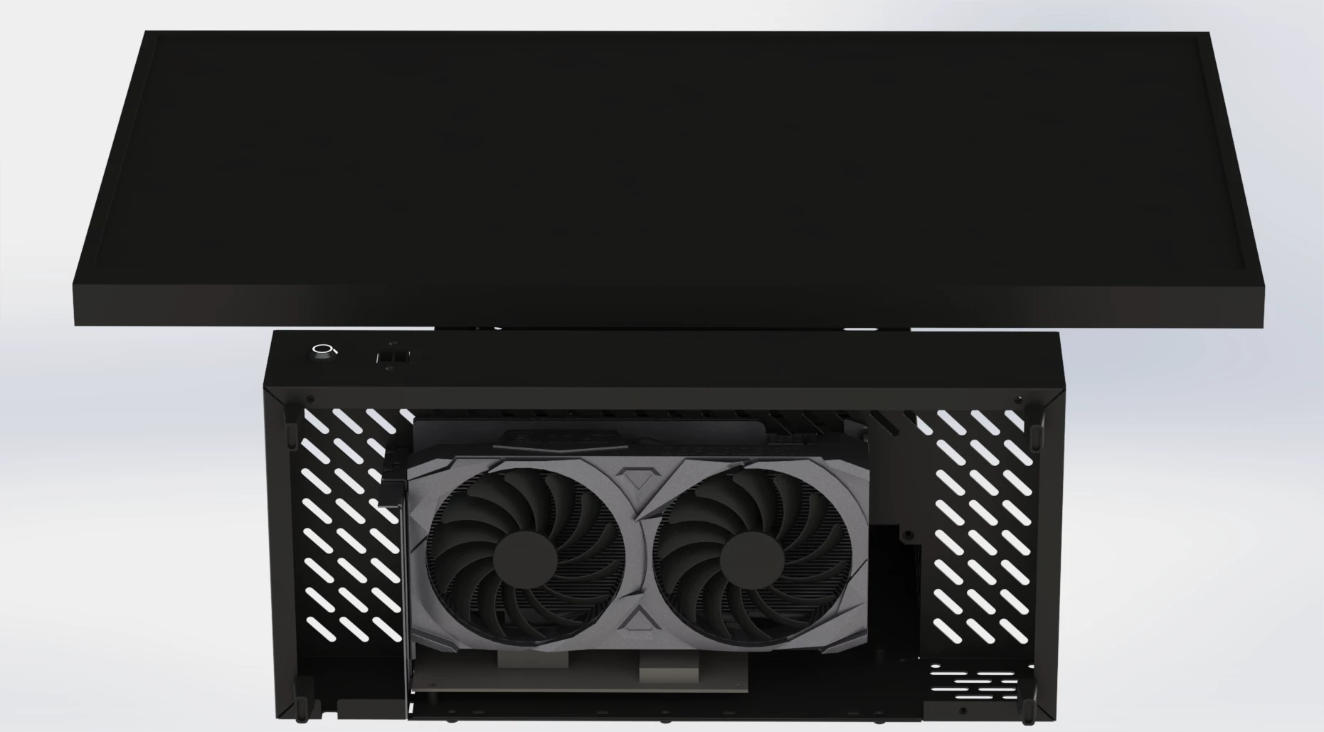 ITX корпус независимый дисплей все в одном ночник трава дисплей корпус MATX настольный A4 1U мини корпус