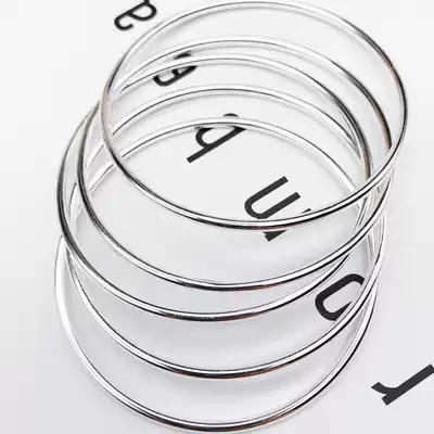 Snowflake silver sterling silver bracelet female 9999 foot silver three ring 5 ring multi ring ring multi ring smooth round stick closed fashion simple