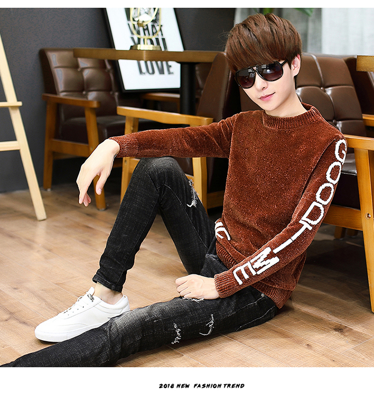 Mùa đông 13 thiếu niên 14 Áo len dày Hàn Quốc đan đáy áo 15 nam 16 học sinh trung học cơ sở 17 tuổi thủy triều áo nam