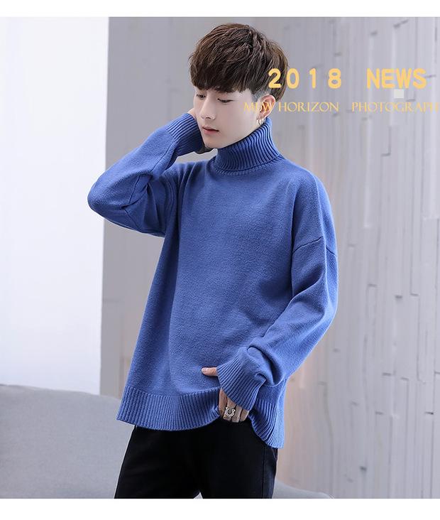 Áo len cổ lọ 13 mùa đông 15 chàng trai Phiên bản Hàn Quốc của áo len nam 16 đáy lỏng 17 học sinh trung học cơ sở 18 tuổi áo len nam