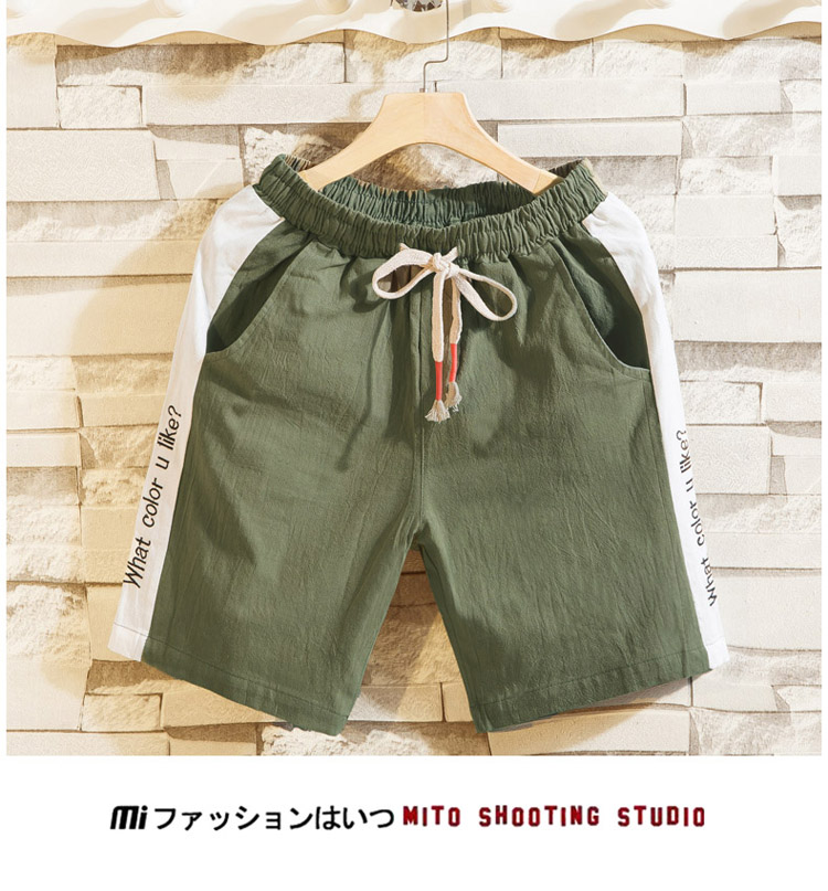 Mùa hè 13 thanh thiếu niên 14 bé trai lớn 15 quần nam cotton 16 năm quần short 17 tuổi học sinh trung học cơ sở - Quần Jogger quần kaki