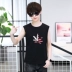 Cậu bé mùa hè 14 Áo thun không tay 16 Áo vest thiếu niên nam Cotton Cane 12 Học sinh trung học 13 Trẻ lớn 15 tuổi - Áo vest cotton Áo vest cotton
