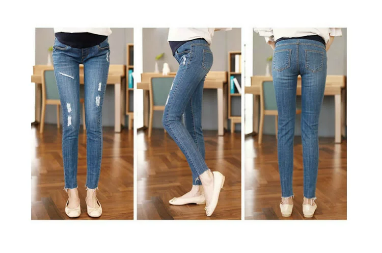 Quần jeans nữ 2018 mới mùa xuân và mùa thu quần legging Phiên bản Hàn Quốc của quần bà bầu mùa hè và quần mùa thu chân nâng quần