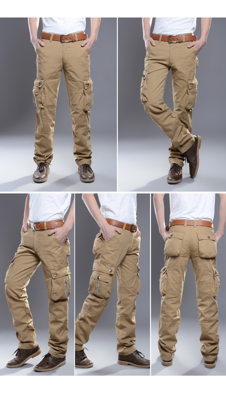 Mùa thu và mùa đông overalls quần yếm nam mạnh mẽ siêu mặc quần nam thanh niên thẳng lỏng kích thước lớn quần giản dị quần nam quần jean ống rộng nam