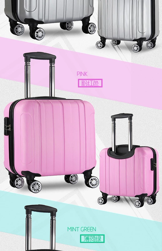 16 inch vali nhỏ dễ thương mini xe đẩy trường hợp nội trú nam và nữ mật khẩu du lịch hộp phiên bản tiếng Hàn của nhỏ tươi 18