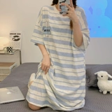 Летняя пижама, тонкая милая хлопковая юбка, короткий рукав, коллекция 2023